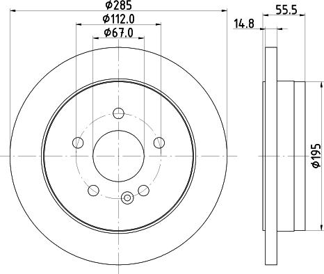 HELLA 8DD 355 105-852 - Discofreno autozon.pro