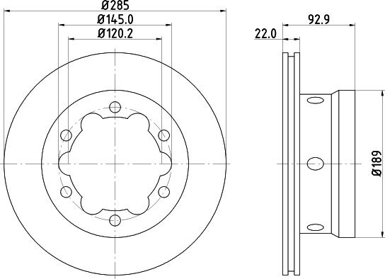 HELLA 8DD 355 105-811 - Discofreno autozon.pro