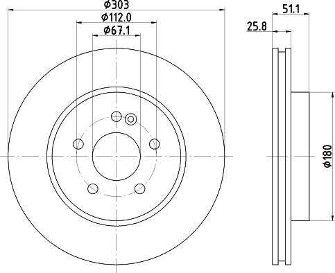 HELLA 8DD 355 105-832 - Discofreno autozon.pro