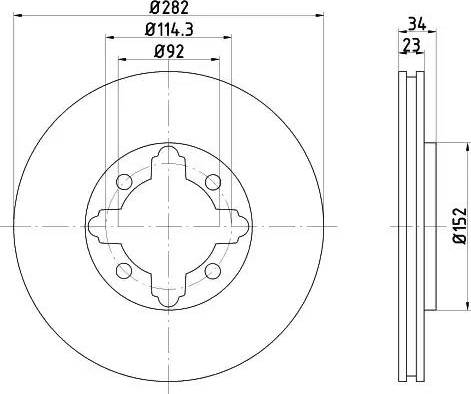 HELLA 8DD 355 105-301 - Discofreno autozon.pro