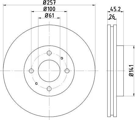 HELLA 8DD 355 106-481 - Discofreno autozon.pro