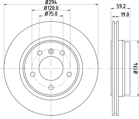 HELLA 8DD 355 124-011 - Discofreno autozon.pro