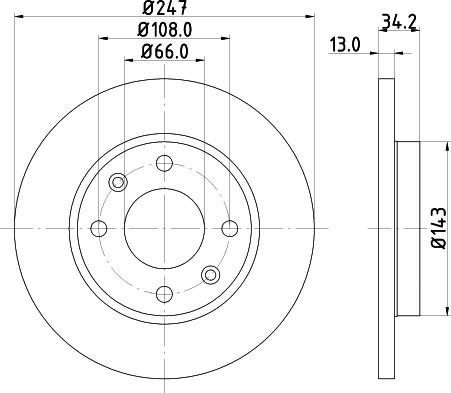 HELLA 8DD 355 124-081 - Discofreno autozon.pro