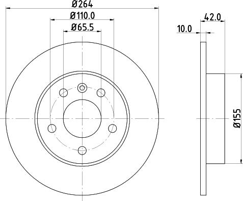 HELLA 8DD 355 106-111 - Discofreno autozon.pro