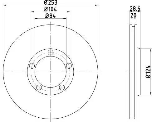 HELLA 8DD 355 106-281 - Discofreno autozon.pro