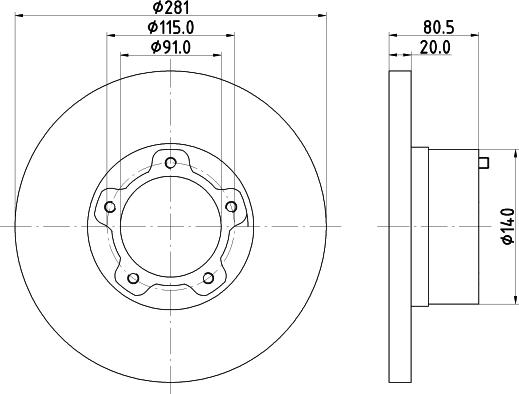 HELLA 8DD 355 100-901 - Discofreno autozon.pro