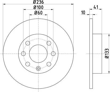 HELLA 8DD 355 100-411 - Discofreno autozon.pro