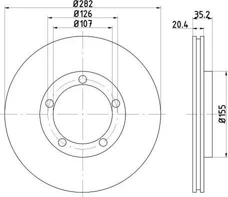 HELLA 8DD 355 100-011 - Discofreno autozon.pro