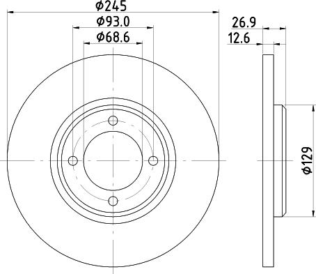 HELLA 8DD 355 100-021 - Discofreno autozon.pro