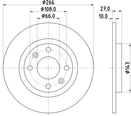 HELLA 8DD 355 100-851 - Discofreno autozon.pro