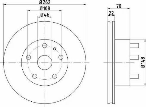 HELLA 8DD 355 100-881 - Discofreno autozon.pro