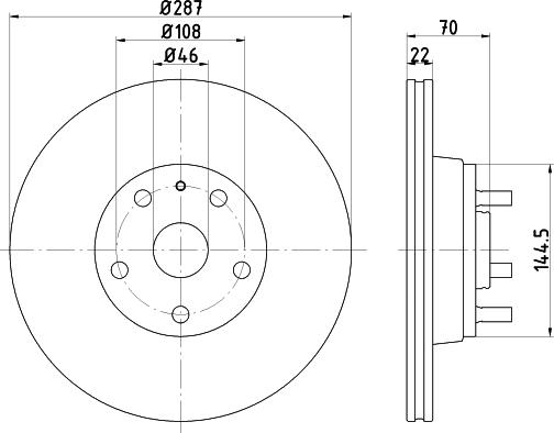 HELLA 8DD 355 100-871 - Discofreno autozon.pro