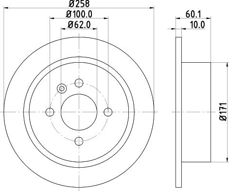 HELLA 8DD 355 100-351 - Discofreno autozon.pro