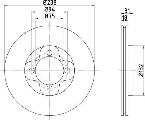 HELLA 8DD 355 101-981 - Discofreno autozon.pro