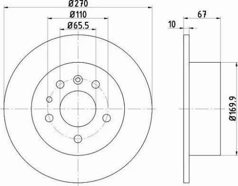 HELLA 8DD 355 101-431 - Discofreno autozon.pro