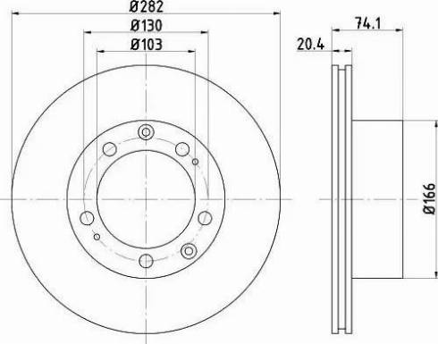 HELLA 8DD 355 101-561 - Discofreno autozon.pro