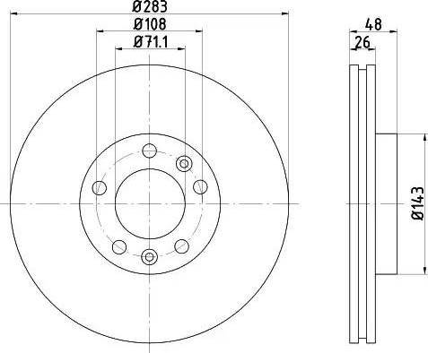 HELLA 8DD 355 108-411 - Discofreno autozon.pro