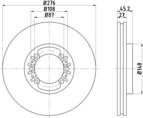 HELLA 8DD 355 108-511 - Discofreno autozon.pro