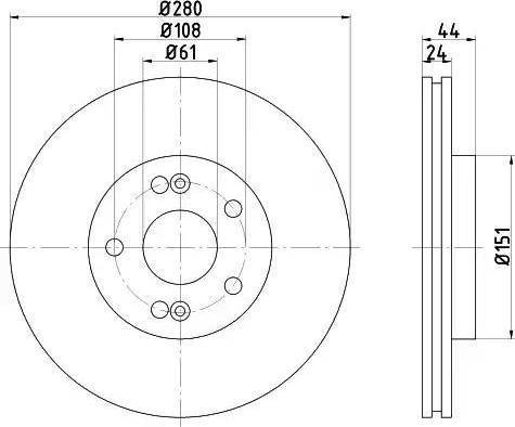 HELLA 8DD 355 108-631 - Discofreno autozon.pro