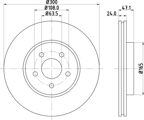 HELLA 8DD 355 108-042 - Discofreno autozon.pro