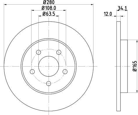 HELLA 8DD 355 108-062 - Discofreno autozon.pro