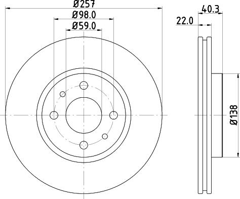 HELLA 8DD 355 103-971 - Discofreno autozon.pro