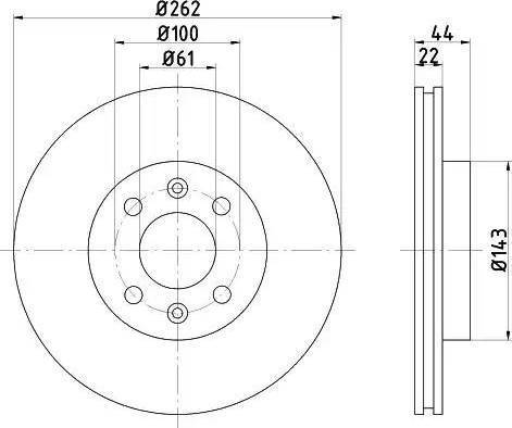 HELLA 8DD 355 103-491 - Discofreno autozon.pro