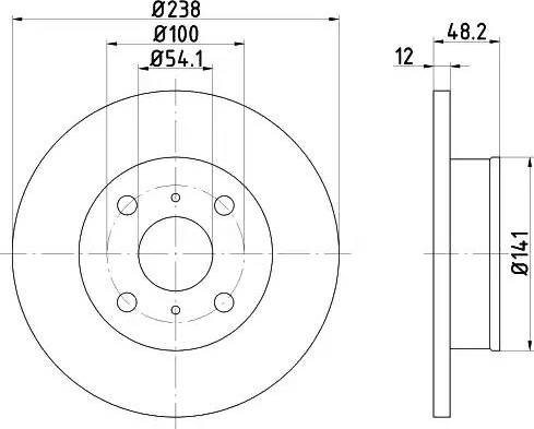 HELLA 8DD 355 103-551 - Discofreno autozon.pro