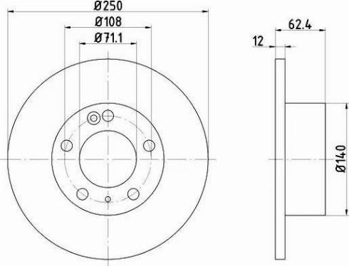 HELLA 8DD 355 103-021 - Discofreno autozon.pro