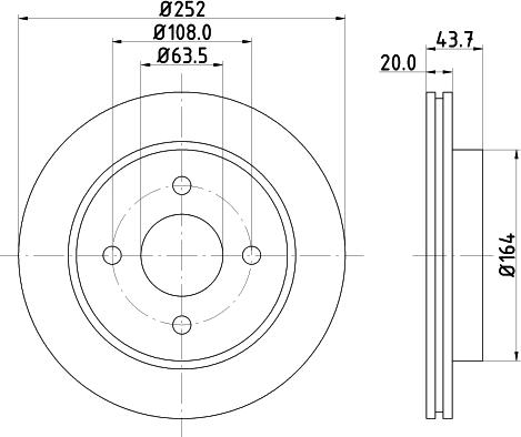 HELLA 8DD 355 103-391 - Discofreno autozon.pro