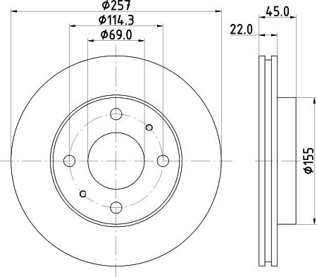 HELLA 8DD 355 103-291 - Discofreno autozon.pro