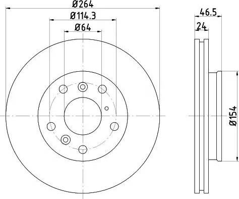 HELLA 8DD 355 103-211 - Discofreno autozon.pro