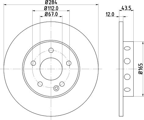 HELLA 8DD 355 102-952 - Discofreno autozon.pro