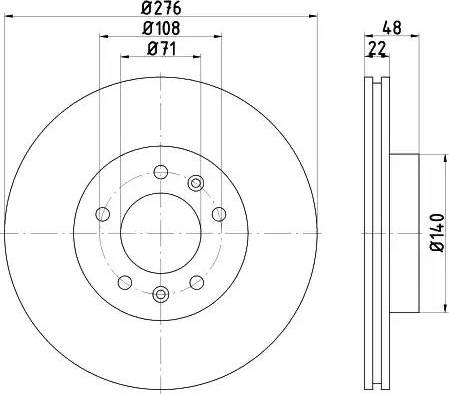 HELLA 8DD 355 102-451 - Discofreno autozon.pro