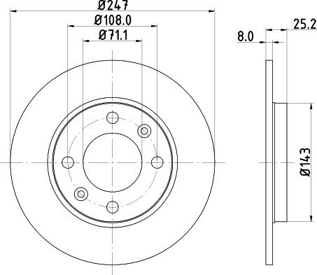 HELLA 8DD 355 124-371 - Discofreno autozon.pro