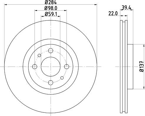 HELLA 8DD 355 102-531 - Discofreno autozon.pro