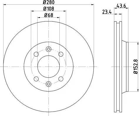 HELLA 8DD 355 102-081 - Discofreno autozon.pro