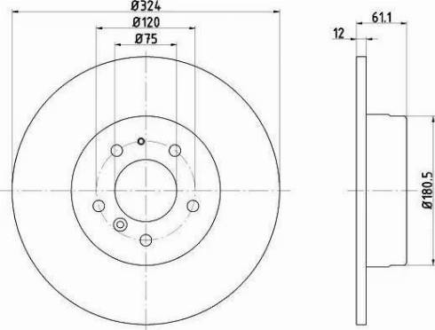 HELLA 8DD 355 102-881 - Discofreno autozon.pro