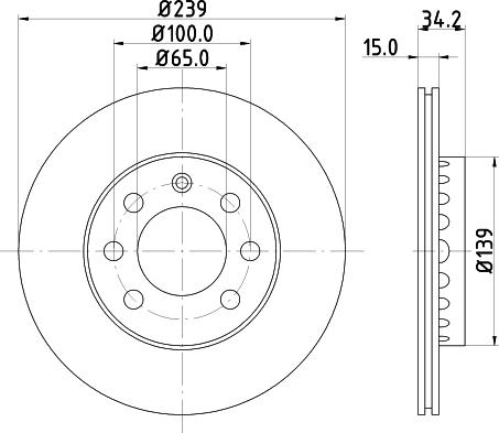 HELLA 8DD 355 107-581 - Discofreno autozon.pro