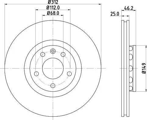 HELLA 8DD 355 107-511 - Discofreno autozon.pro