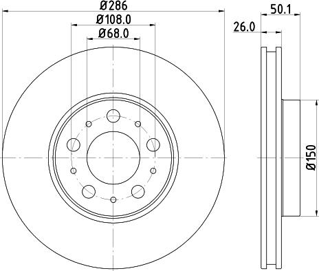 HELLA 8DD 355 107-051 - Discofreno autozon.pro