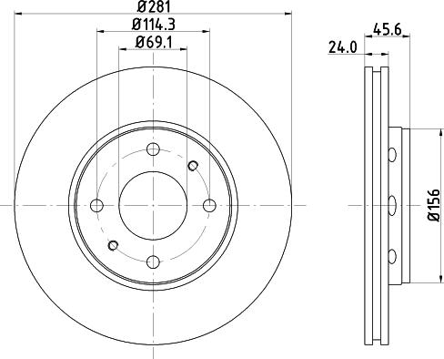 HELLA 8DD 355 107-031 - Discofreno autozon.pro