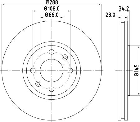 HELLA 8DD 355 107-841 - Discofreno autozon.pro