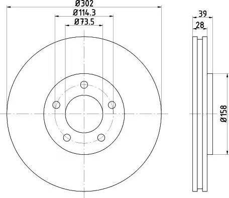 HELLA 8DD 355 107-881 - Discofreno autozon.pro