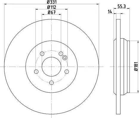 HELLA 8DD 355 122-091 - Discofreno autozon.pro