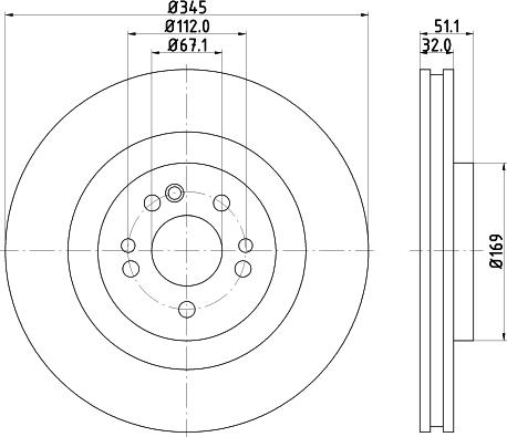 HELLA 8DD 355 107-221 - Discofreno autozon.pro