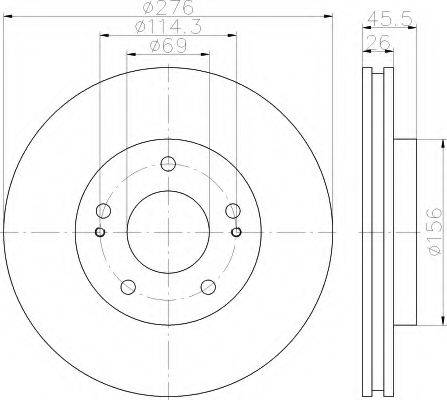 HELLA 8DD 355 119-961 - Discofreno autozon.pro