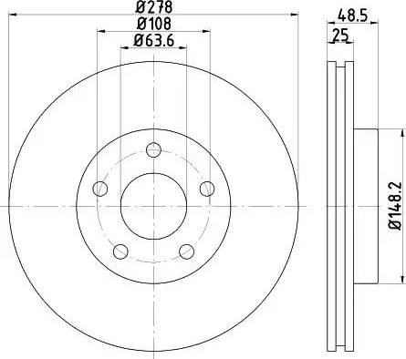 HELLA 8DD 355 119-491 - Discofreno autozon.pro