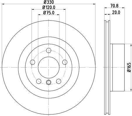 HELLA 8DD 355 119-542 - Discofreno autozon.pro