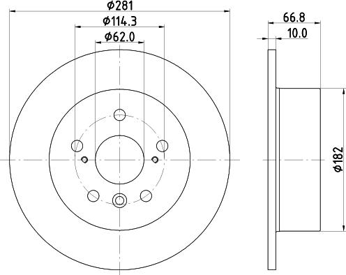 HELLA 8DD 355 119-671 - Discofreno autozon.pro